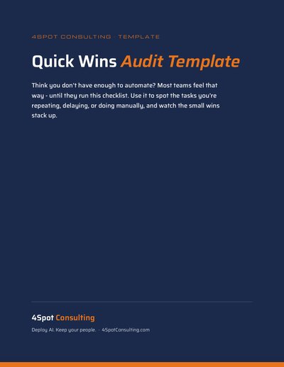 Quick Wins Audit Template