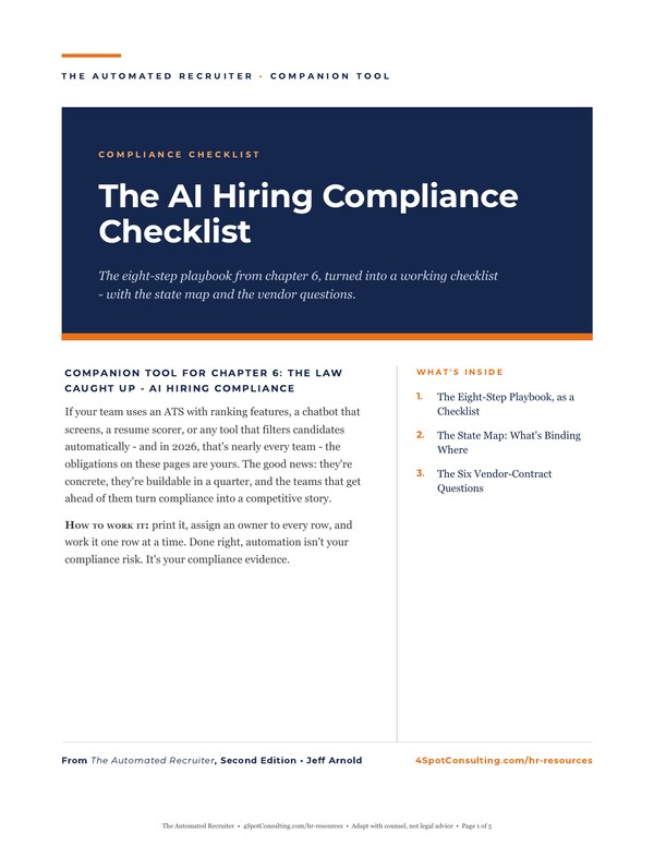 Preview of The AI Hiring Compliance Checklist