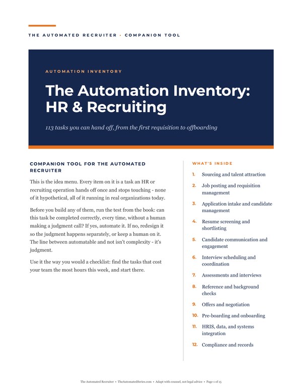 Preview of The Automation Inventory: HR & Recruiting