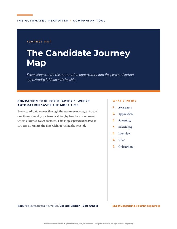 Preview of The Candidate Journey Map