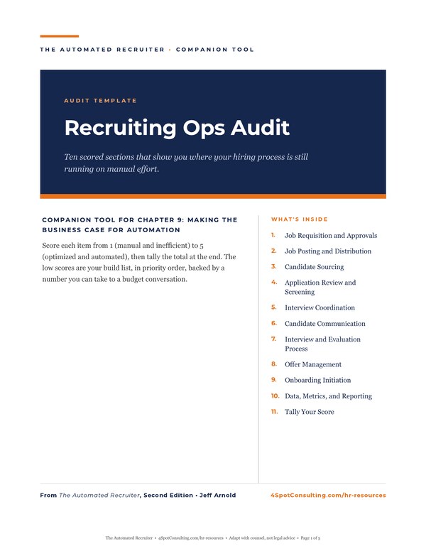 Preview of Recruiting Ops Audit
