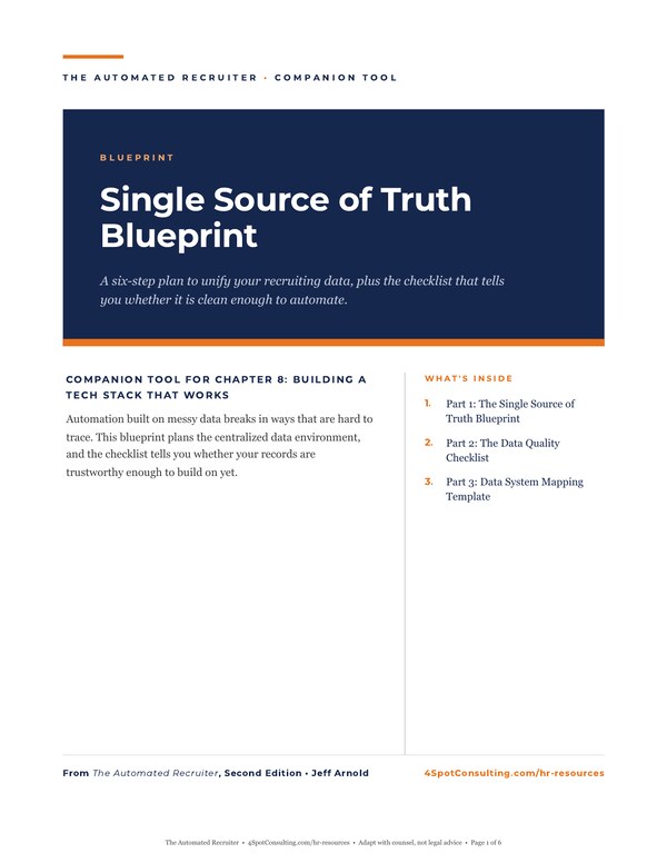 Preview of Single Source of Truth Blueprint